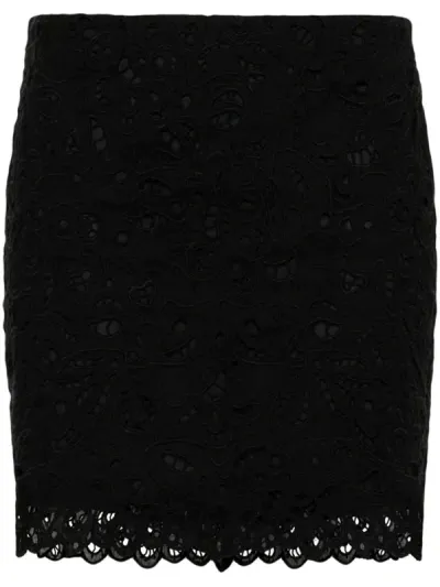 Isabel Marant Dina Lace Mini Skirt In Black