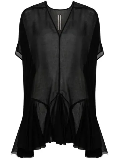 Rick Owens New Divine Mini Dress In Black