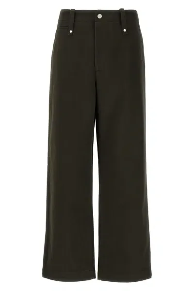 Burberry Cotton Trousers In Brown