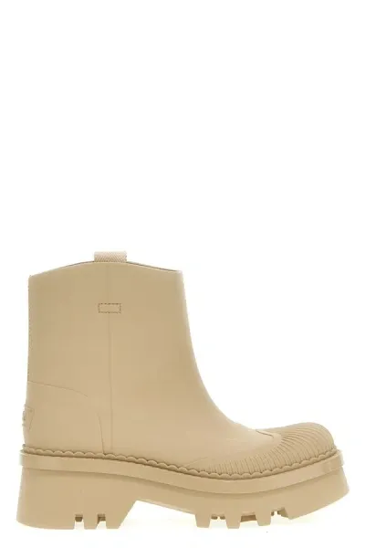 Chloé Raina Boots, Ankle Boots Pink In Cream