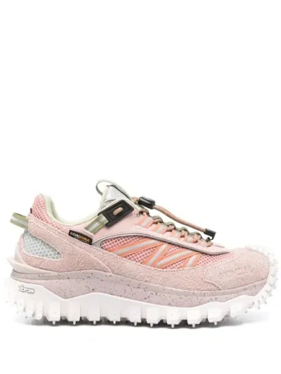 Moncler Trailgrip Fabric Low-top Sneakers In Pink