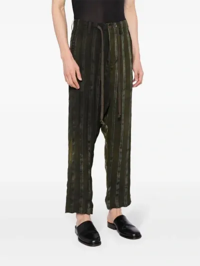 Uma Wang Pants Pooja In Uw498 Dark Green/grey