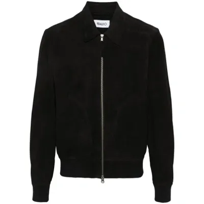 Eraldo Glod Suede Bomber Jacket In Black