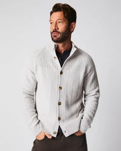 Reid Textured Cardigan In Light Grey