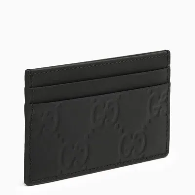 Gucci Gg Black Rubber Card Holder