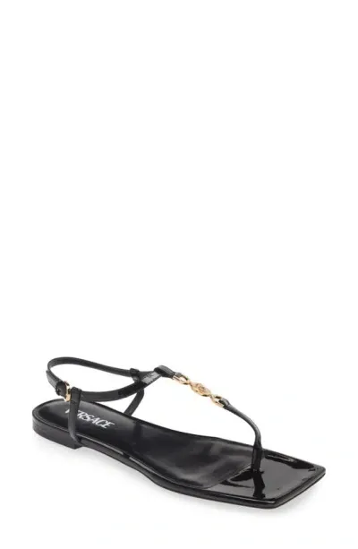 Versace Medusa '95 T-strap Sandal In Black