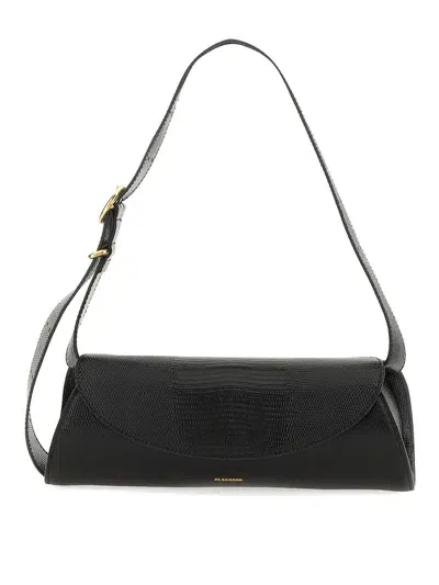 Jil Sander Small Cannoli Bag In Black