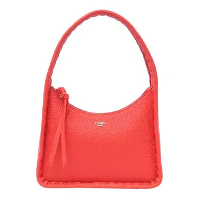 Fendi Mini Fendessence Logo Plaque Tote Bag In Red