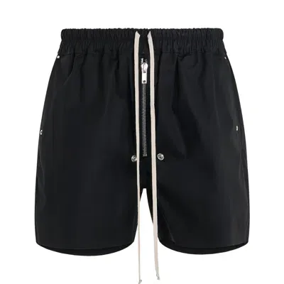 Rick Owens Heavy Cotton Poplin Bela Boxers In Black