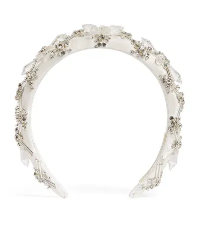 Jennifer Behr Embellished Clara Headband In Ivory