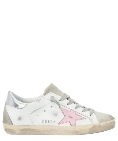 Pre-owned Golden Goose Sneaker Damen Super-star Gwf00102.f002435.81482 White - Ice Orchi In Weiss