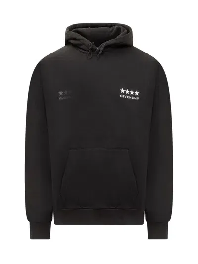 Givenchy Logo Printed Hoodie In Black