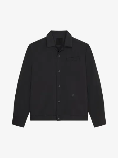 Givenchy Overshirt In Wool And Mohair In Black