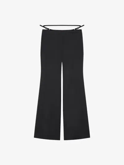 Givenchy Voyou Flare Tailored Pants In Wool And Mohair In Black