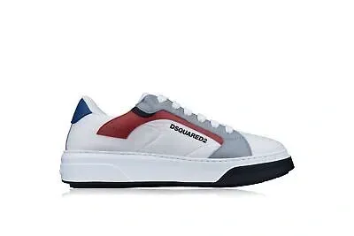 Pre-owned Dsquared2 Snm0264 M2044 Turnschuhe W4.sc2443 In Weiss, Rot, Blau