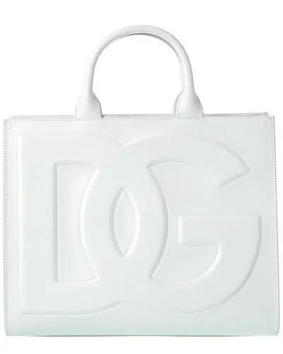 Dolce & Gabbana Dg Daily Shopper Medium Tote Bag In White