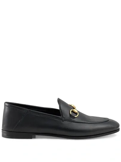 Gucci Black Brixton Horsebit Leather Loafers