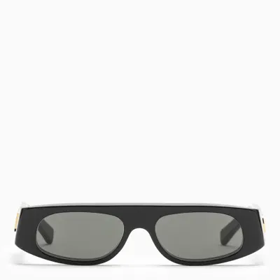 Gucci Black Acetate Geometric Sunglasses