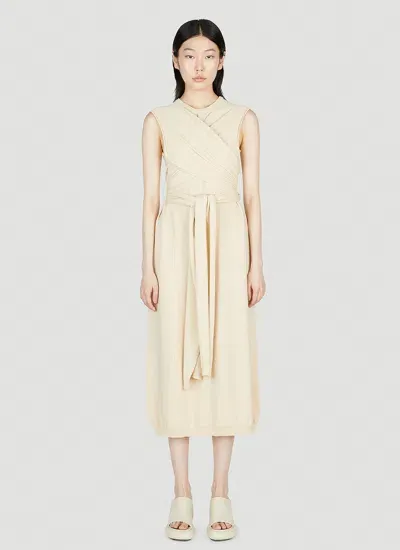 Lemaire Knotted Dress In Beige