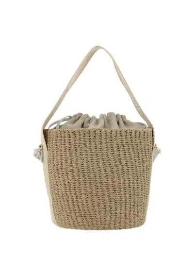 Chloé Woody Small Basket Bucket Bag In Gold Color