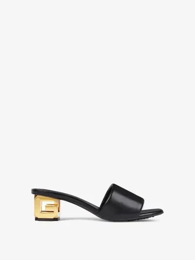 Givenchy Mules G Cube En Cuir In Black