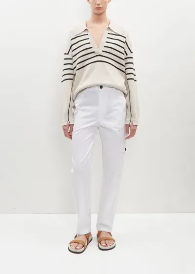 Maria Mcmanus Cropped Cotton Cargo Pant In White