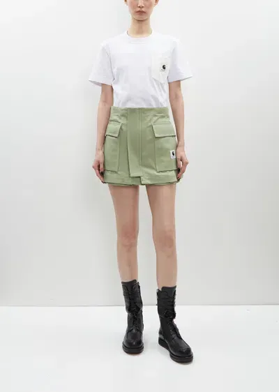 Sacai X Carhartt Wip Duck Skort In L/green 589