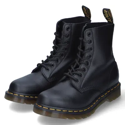 Pre-owned Dr. Martens' Dr. Martens Combat Boots Pascal Damen Glattleder Schwarz