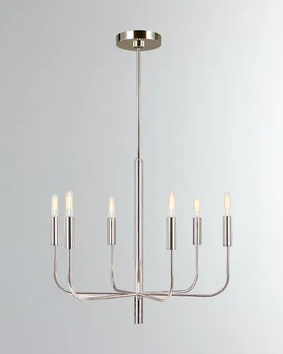 Visual Comfort Studio 6 - Light Chandelier Brianna By Ellen Degeneres In Polished Nickel