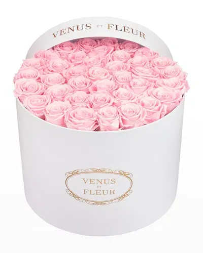 Venus Et Fleur Classic Large Round Rose Box In Pink