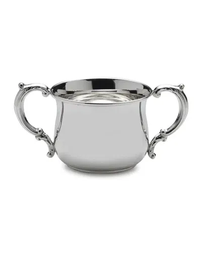 Empire Silver Double Handle Pot Belly Heavy Gauge Baby Cup In Silver