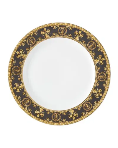 Versace I Love Baroque Bianco Salad Plate In Black