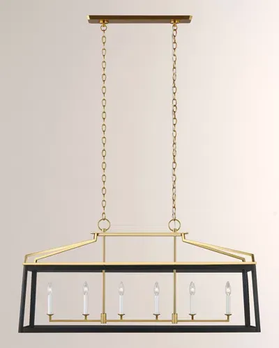 Visual Comfort Studio Carlow Linear Lantern By Chapman & Myers In Midnight Black