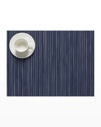 Chilewich Rib Weave Table Mat, 14"x19" In Indigo