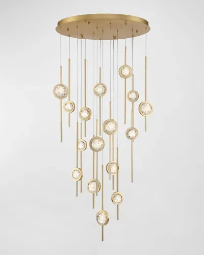 Eurofase Barletta 16-light Chandelier - 32" In Brass