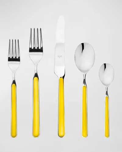 Mepra Fantasia Lilac 5-piece Flatware Set In Sunflower