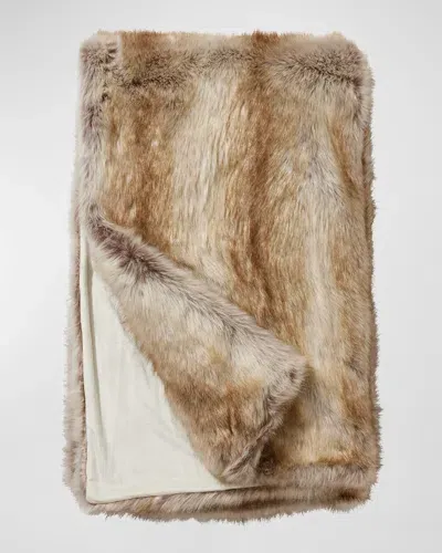 Fabulous Furs Limited Edition Faux-fur Throw In Blonde Fox