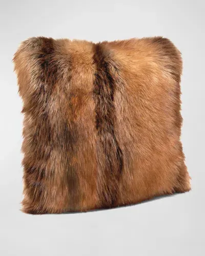 Fabulous Furs Limited Edition Faux Fur Pillow In Red Fox