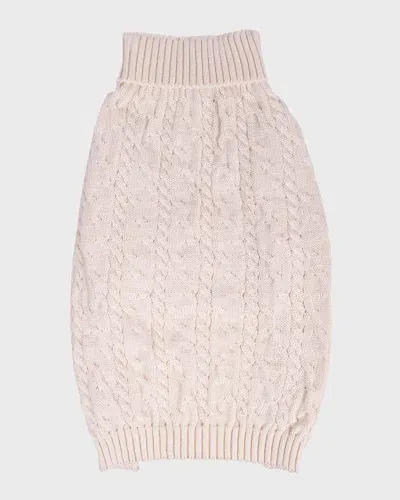 Shinola Cable-knit Pet Sweater In Ivory