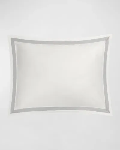 Matouk Ambrose Standard Sham In Bone/silver