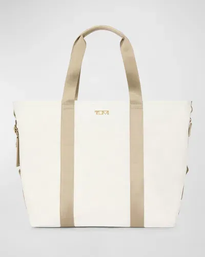 Tumi Essential Medium East-west Tote Bag In Off White/tan