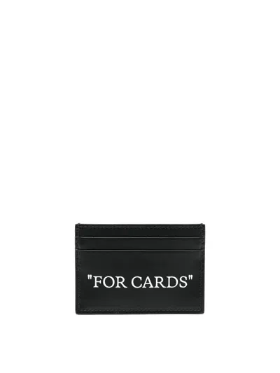 Off-white Logo Credit Card Case In Black