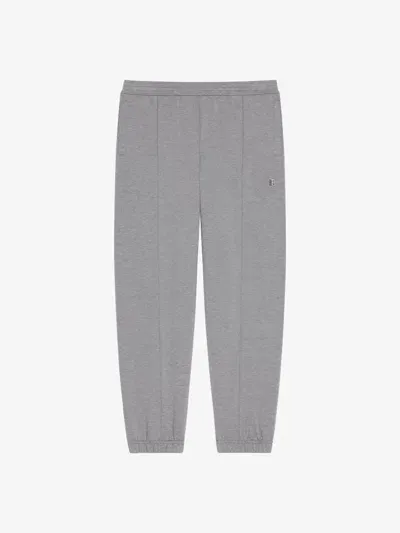 Givenchy Jogger Pants In Fleece With 4g Detail In Gray