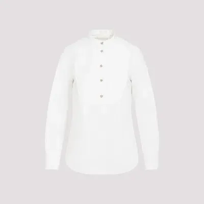 Chloé White Buttercream Cotton Shirt In Nude & Neutrals