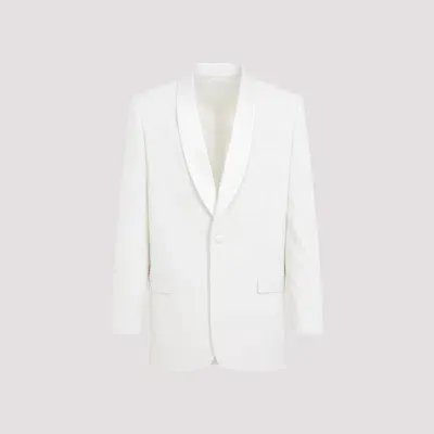 Givenchy White Shawl Lapel Wool-mohair Jacket