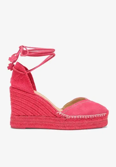 Castaã±er Carina 80 Lace-up Espadrilles In Pink