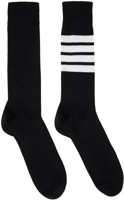 Thom Browne 4-bar Crew Socks In Black