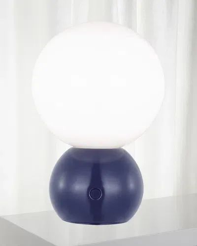 Visual Comfort Studio Suki Portable Mini Table Lamp By Kate Spade New York In Navy