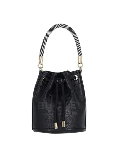 Marc Jacobs The Leather Bucket Bag In Black  