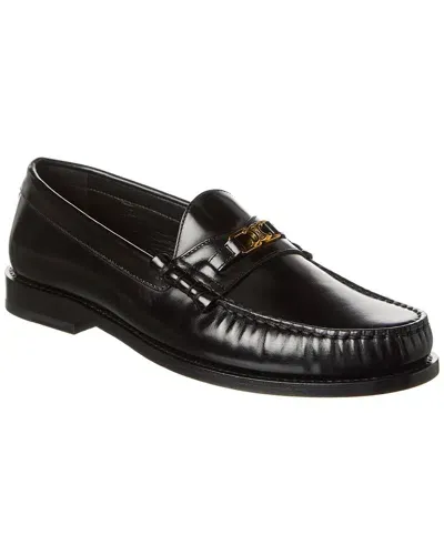 Celine Luco Leather Loafer In Black